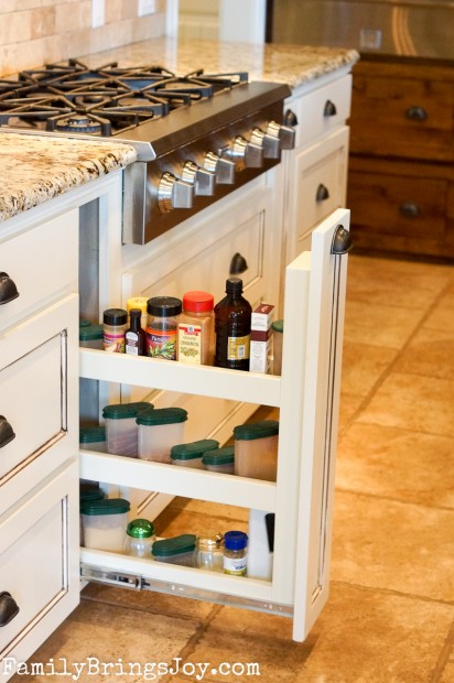 Custom Kitchen Spice Drawer familybringsjoy.com