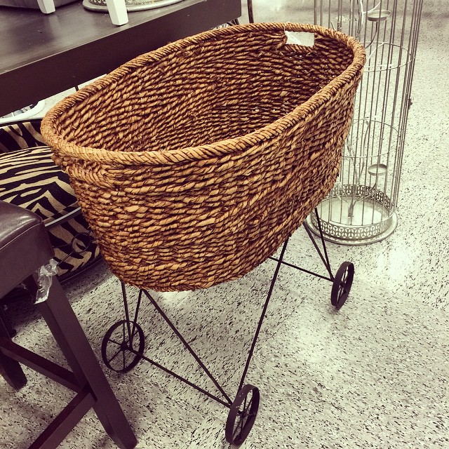 I'm loving this basket on wheels! What would you put in it? #go