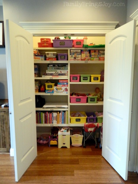 playroom closet organization