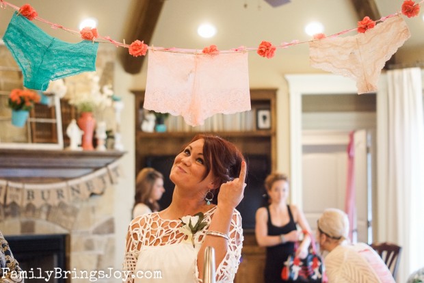 bride to be with panty garland